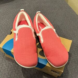 Xero Shoes Aptos 10.5 women’s slip on shoes in geranium